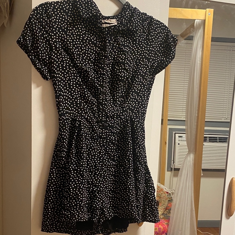 Black and White Polka Dot Romper Urban Outfitters size 2